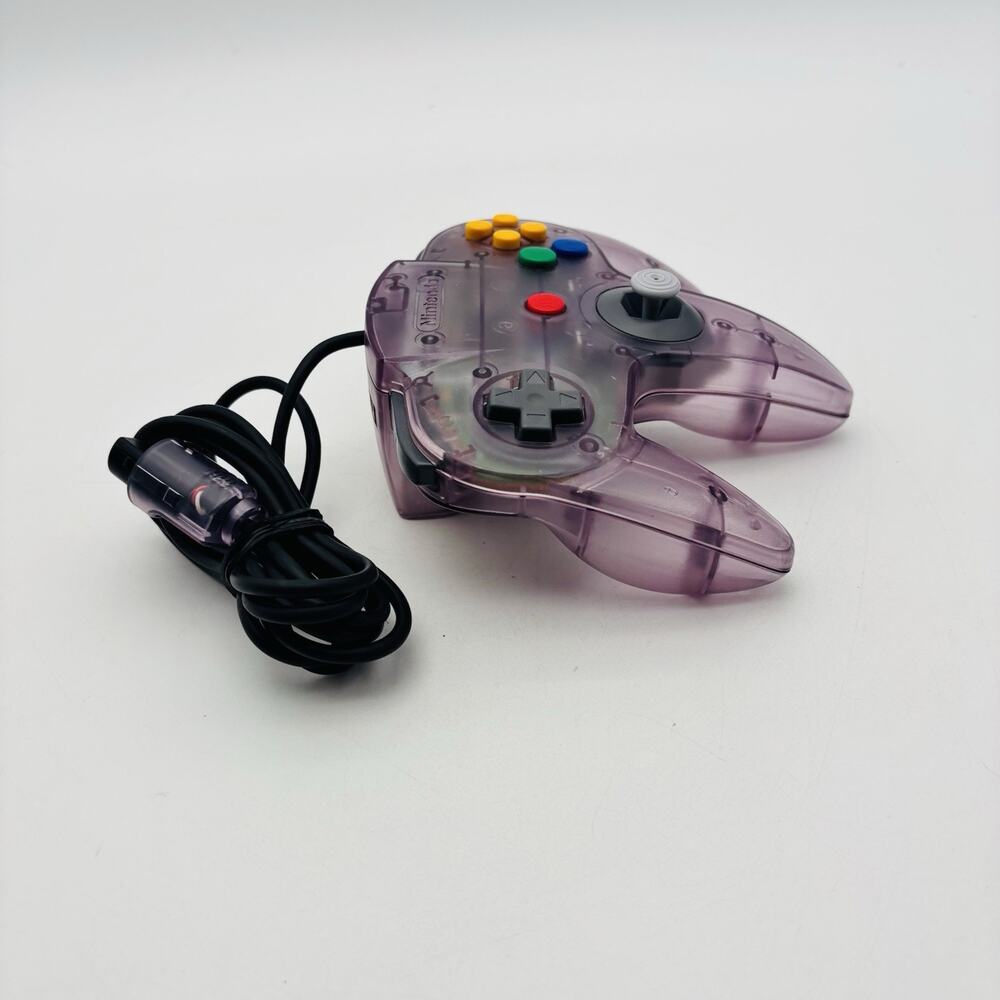 Nintendo 64 N64 OEM Clear Atomic Purple Controller Tight Stick, Working / Tested - Picture 6 of 12